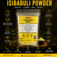 A 100g pack of Isibabuli herbal remedy from Seamoss Africa, used for skin, hair, and internal purification.