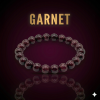 A polished Garnet crystal from Seamoss Africa, used for vitality, passion, and grounding protection.