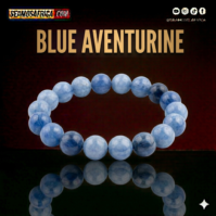 A beautiful Blue Aventurine stone from Seamoss Africa, used for mental clarity, calm, and intuitive connection.