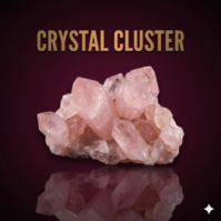 A natural Crystal Cluster from Seamoss Africa, used for home energy clearing and spiritual harmony.