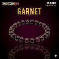 A polished Garnet crystal from Seamoss Africa, used for vitality, passion, and grounding protection.