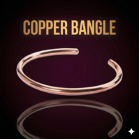 A sleek Copper Bangle from Seamoss Africa, used for grounding energy, vitality, and holistic balance.