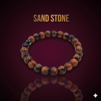 A polished Sand Stone piece from Seamoss Africa, used for grounding energy and natural home decor.