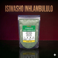 A package of Isiwasho Inhlambululo 200g from Seamoss Africa, used for traditional spiritual cleansing and energetic renewal.