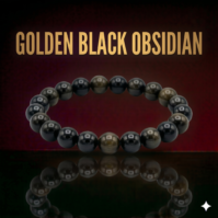 A polished piece of Golden Black Obsidian from Seamoss Africa, used for protection, grounding, and transformation.