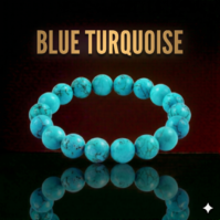 A beautiful Blue Turquoise stone from Seamoss Africa, used for protection, clear communication, and spiritual insight.
