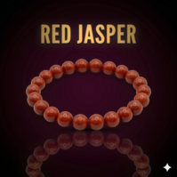 A polished Red Jasper crystal from Seamoss Africa, used for spiritual balance, focus, and emotional harmony.