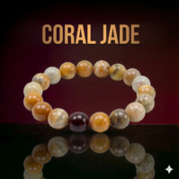 A polished piece of Coral Jade (Fossilized Coral) from Seamoss Africa, used for grounding and emotional healing.