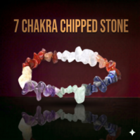 A 7 Chakra Chipped Stone accessory from Seamoss Africa, used for energetic alignment and emotional harmony.