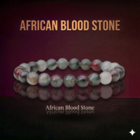 A polished African Blood Stone from Seamoss Africa, used for vitality, courage, and grounding.