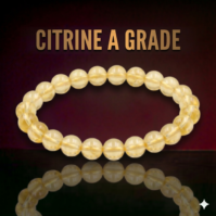 A high-quality A-Grade Citrine crystal from Seamoss Africa, used for manifestation, abundance, and Solar Plexus Chakra healing.