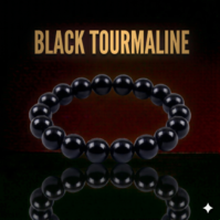 A polished piece of Black Tourmaline from Seamoss Africa, used for protection, grounding, and energy clearing