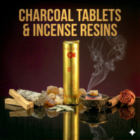 A Charcoal Pack from Seamoss Africa, used for burning resin incense and bakhoor safely.