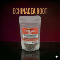 A 100g pack of premium Echinacea Root from Seamoss Africa, used for immune support and respiratory health.