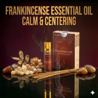 A bottle of Frankincense Essential Oil from Seamoss Africa, used for meditation, ancestral work, and spiritual grounding 2026