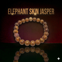A polished piece of Elephant Skin Jasper from Seamoss Africa, used for grounding and protection