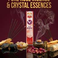 A pack of premium Rose Incense from Seamoss Africa, used for emotional healing and self-love rituals.