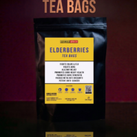 A premium bag of dried Elderberries 100g from Seamoss Africa, ideal for making immune-boosting syrups 2026