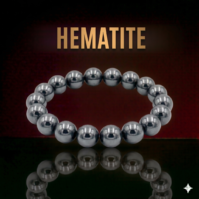 A polished piece of Hematite from Seamoss Africa, used for grounding, protection, and stability.