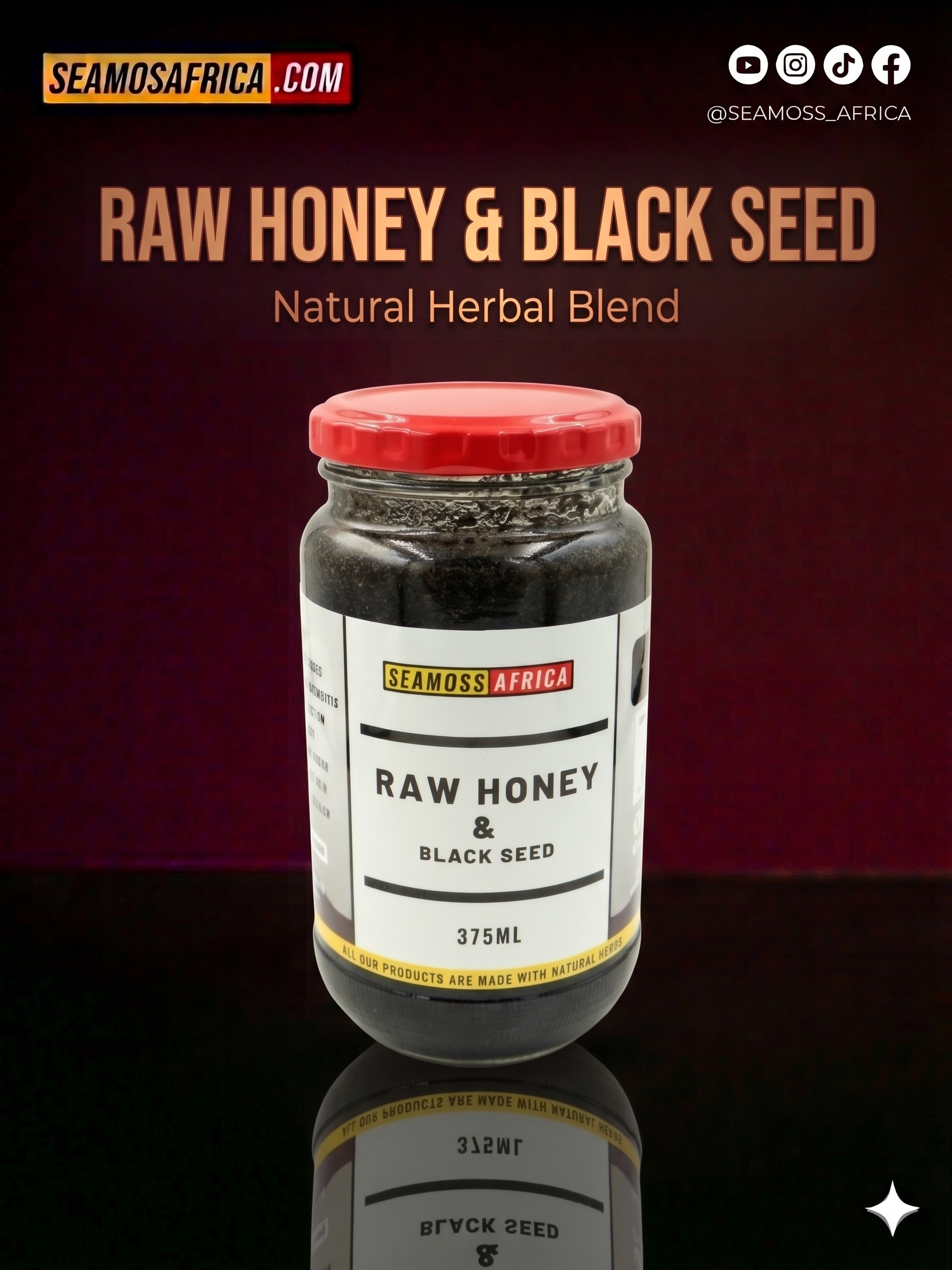 Raw Honey & Black Seed 375ml