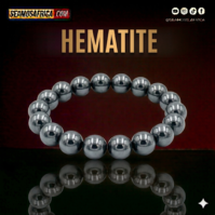A polished piece of Hematite from Seamoss Africa, used for grounding, protection, and stability.