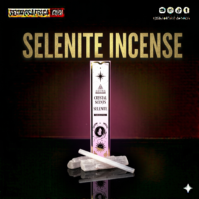 A pack of Selenite Incense from Seamoss Africa, used for spiritual cleansing and clearing negative energy.