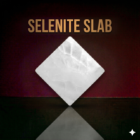 A Selenite Slab from Seamoss Africa, used for energetic cleansing, spiritual protection, and meditation