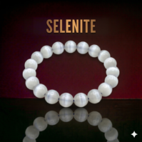 A natural Selenite crystal from Seamoss Africa used for high-vibration energy cleansing and spiritual clarity