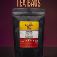 A premium box of Burdock Root Tea Bags from Seamoss Africa, designed for natural detoxification 2026