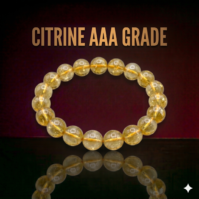 A high-quality Citrine AAA Grade crystal from Seamoss Africa, used for manifesting abundance and success