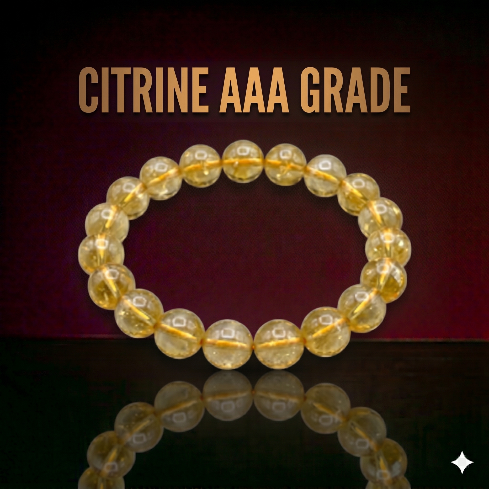 A high-quality Citrine AAA Grade crystal from Seamoss Africa, used for manifesting abundance and success