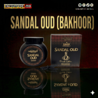 A premium blend of Sandal Oud Bakhoor incense from Seamoss Africa, used for a luxurious and calming home atmosphere.