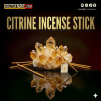 A pack of Citrine Incense Sticks from Seamoss Africa, used for energy cleansing and mood elevation