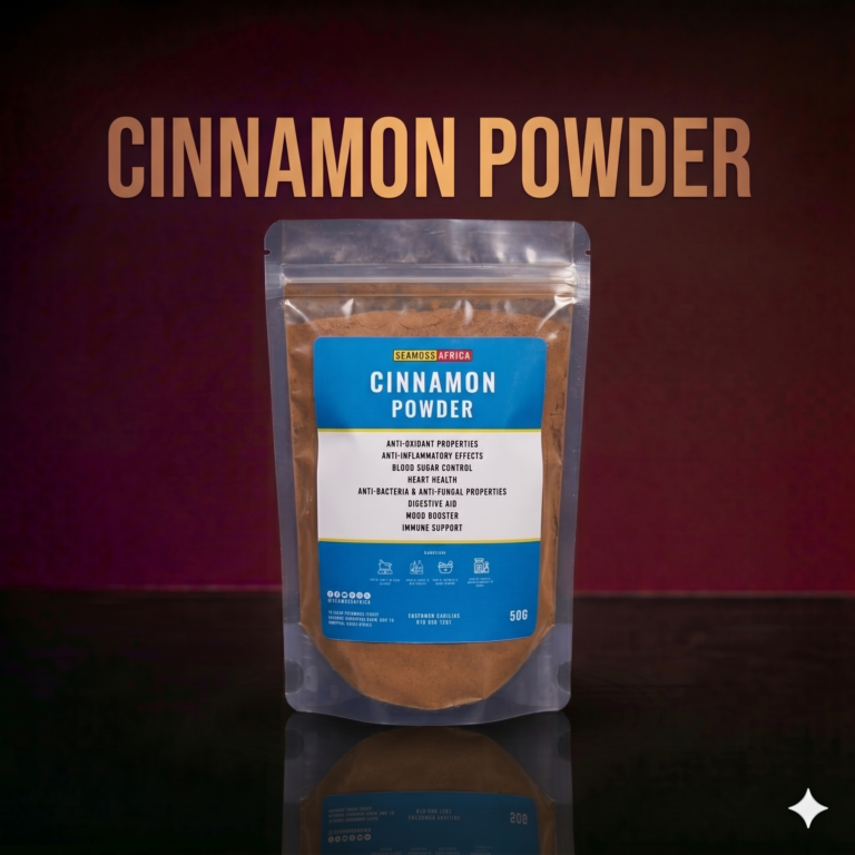50g pouch of pure ground Cinnamon Powder - Seamoss Africa 2026