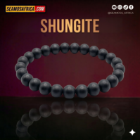 A premium, high-quality Shungite Stone from Seamoss Africa, used for grounding and protection.