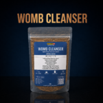 A bottle of pure Womb Cleanser from Seamoss Africa, used for traditional womb cleansing support, women's wellness, and pelvic comfort.