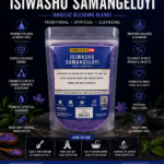 A bottle of pure Isiwasho Samangeloyi from Seamoss Africa, used for aura purification, traditional spiritual cleansing, and dispelling negative energy.