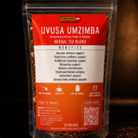 A bottle of pure Uvusa Umzimba 20 Tea Bags from Seamoss Africa, used for full body revitalization, metabolic support, and systemic wellness recovery.