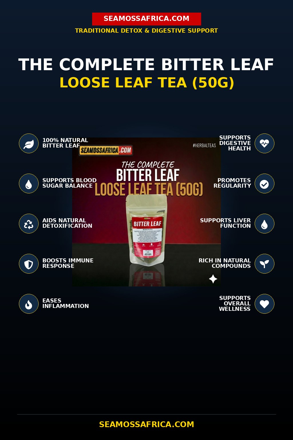 Bitter Leaf 50g - cleanse and detox product from Sea Moss Africa