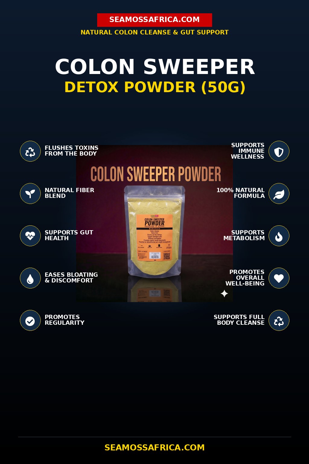 Colon Sweeper Powder - cleanse and detox product from Sea Moss Africa
